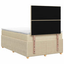 vidaXL Boxspring ágy matraccal Krémszínű 120 x 200 cm Szövet