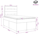 vidaXL Boxspring ágy matraccal fejtámlával Kék 120 x 200 cm Szövet