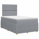 vidaXL Boxspring ágy matraccal Világosszürke 120 x 200 cm Szövet