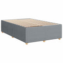 vidaXL Boxspring ágy matraccal Világosszürke 120 x 200 cm Szövet