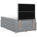 vidaXL Boxspring ágy matraccal Világosszürke 120 x 200 cm Szövet
