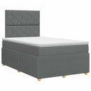 vidaXL Boxspring ágy matraccal Sötétszürke 120 x 200 cm Szövet