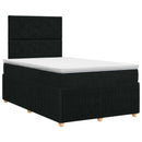 vidaXL Boxspring ágy matraccal fejtámlával Fekete 120 x 200 cm Szövet