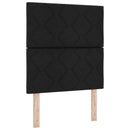 vidaXL Boxspring ágy matraccal fejtámlával Fekete 120 x 200 cm Szövet