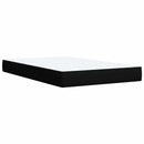 vidaXL Boxspring ágy matraccal fejtámlával Fekete 120 x 200 cm Szövet