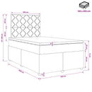 vidaXL Boxspring ágy matraccal fejtámlával Fekete 120 x 200 cm Szövet