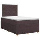 vidaXL Boxspring ágy matraccal Sötét Barna 120 x 200 cm Szövet