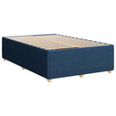 vidaXL Boxspring ágy matraccal fejtámlával Kék 120 x 200 cm Szövet