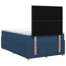 vidaXL Boxspring ágy matraccal fejtámlával Kék 120 x 200 cm Szövet