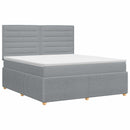 vidaXL Boxspring ágy matraccal Világosszürke 140 x 190 cm Szövet