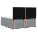 vidaXL Boxspring ágy matraccal Világosszürke 140 x 190 cm Szövet