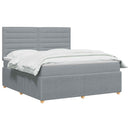vidaXL Boxspring ágy matraccal Világosszürke 140 x 190 cm Szövet