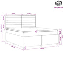 vidaXL Boxspring ágy matraccal fejtámlával Kék 140 x 190 cm Szövet
