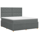 vidaXL Boxspring ágy matraccal Sötétszürke 140 x 190 cm Szövet