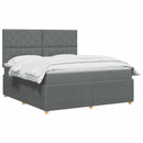 vidaXL Boxspring ágy matraccal Sötétszürke 140 x 190 cm Szövet