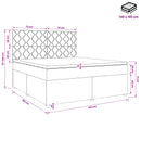 vidaXL Boxspring ágy matraccal Sötétszürke 140 x 190 cm Szövet