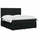 vidaXL Boxspring ágy matraccal fejtámlával Fekete 140 x 190 cm Szövet