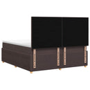 vidaXL Boxspring ágy matraccal Sötét Barna 140 x 190 cm Szövet