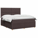 vidaXL Boxspring ágy matraccal Sötét Barna 140 x 190 cm Szövet