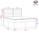 vidaXL Boxspring ágy matraccal Krémszínű 140 x 200 cm Szövet
