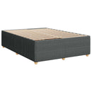 vidaXL Boxspring ágy matraccal Sötétszürke 140 x 200 cm Szövet