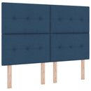 vidaXL Boxspring ágy matraccal fejtámlával Kék 140 x 200 cm Szövet