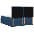 vidaXL Boxspring ágy matraccal fejtámlával Kék 140 x 200 cm Szövet