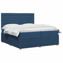 vidaXL Boxspring ágy matraccal fejtámlával Kék 140 x 200 cm Szövet