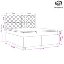 vidaXL Boxspring ágy matraccal Sötétszürke 140 x 200 cm Szövet