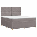 vidaXL Boxspring ágy matraccal Tópszínű 140 x 200 cm Szövet