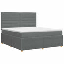 vidaXL Boxspring ágy matraccal Sötétszürke 160 x 200 cm Szövet
