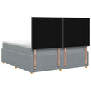 vidaXL Boxspring ágy matraccal Világosszürke 160 x 200 cm Szövet