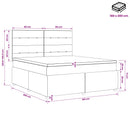 vidaXL Boxspring ágy matraccal fejtámlával Fekete 160 x 200 cm Szövet
