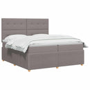 vidaXL Boxspring ágy matraccal Tópszínű 160 x 200 cm Szövet