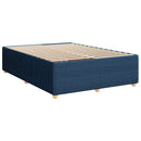 vidaXL Boxspring ágy matraccal fejtámlával Kék 160 x 200 cm Szövet