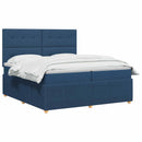 vidaXL Boxspring ágy matraccal fejtámlával Kék 160 x 200 cm Szövet