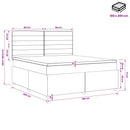 vidaXL Boxspring ágy matraccal Világosszürke 180 x 200 cm Szövet