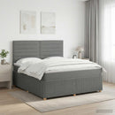 vidaXL Boxspring ágy matraccal Sötétszürke 160 x 200 cm Szövet
