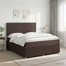 vidaXL Boxspring ágy matraccal Sötét Barna 180 x 200 cm Szövet