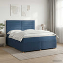 vidaXL Boxspring ágy matraccal fejtámlával Kék 180 x 200 cm Szövet