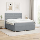 vidaXL Boxspring ágy matraccal Világosszürke 160 x 200 cm Szövet