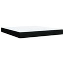 vidaXL Boxspring ágy matraccal fejtámlával Fekete 180 x 200 cm Szövet