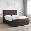 vidaXL Boxspring ágy matraccal Sötét Barna 140 x 190 cm Szövet