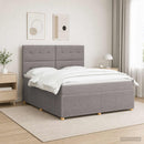 vidaXL Boxspring ágy matraccal Tópszínű 180 x 200 cm Szövet