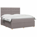 vidaXL Boxspring ágy matraccal Tópszínű 180 x 200 cm Szövet