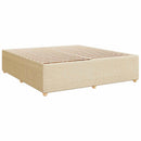 vidaXL Boxspring ágy matraccal Krémszínű 180 x 200 cm Szövet