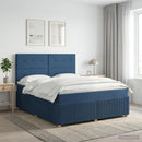 vidaXL Boxspring ágy matraccal fejtámlával Kék 160 x 200 cm Szövet