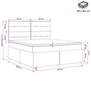vidaXL Boxspring ágy matraccal fejtámlával Kék 180 x 200 cm Szövet