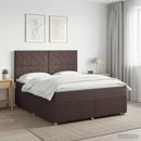 vidaXL Boxspring ágy matraccal Sötét Barna 140 x 190 cm Szövet