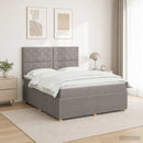 vidaXL Boxspring ágy matraccal Tópszínű 140 x 190 cm Szövet